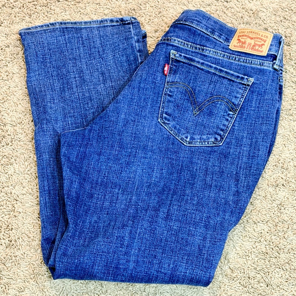 Levi’s 505 Straight Leg Jeans Womens 31x30 Medium Wash Cotton Stretch Denim